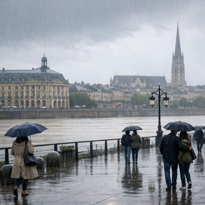 Combien de jours pleut-il à Bordeaux chaque année ?