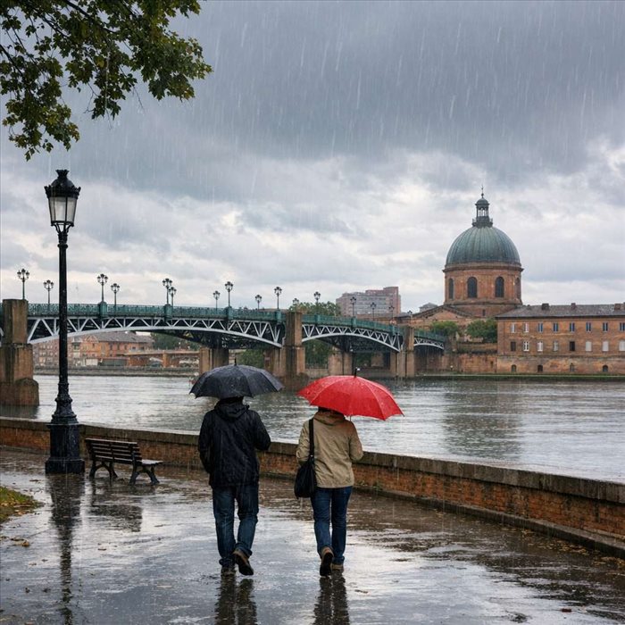 À quelle fréquence pleut-il à Toulouse ? Météo et chiffres